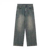 Retro Distressed Wide Leg Jean